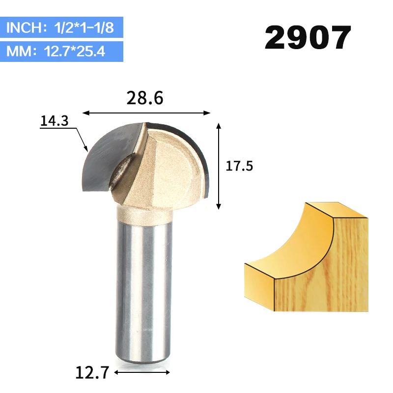 HUHAO 1 шт. 1/" 1/4" хвостовик двойной фреза для отделки кромки биты для деревянной бухты коробка бит карбида вольфрама деревообрабатывающий Концевая мельница miiling cutter - Длина режущей кромки: 2907