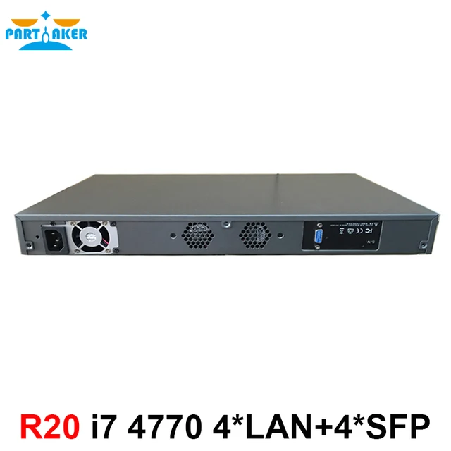 Intel Z87 Quad Core i7 4770 3,4G Сервер Firewall 1U с 4 портами 4*1000M 82574L Gigabit Nics 4* intel i350 SFP 3