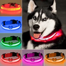 New font b Pet b font Dog USB Charging Collar LED Light Night Anti lost Anti