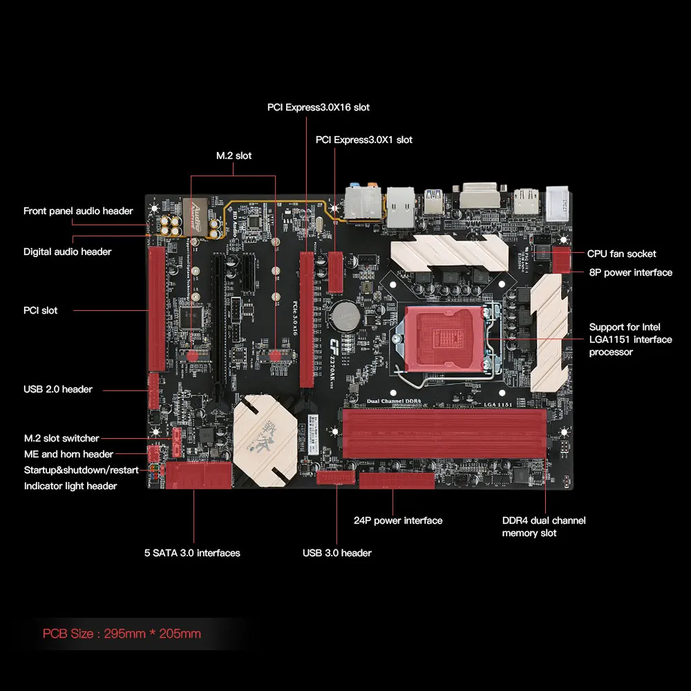 Распродажа. Цветная материнская плата с топором C. Z270AK для настольных ПК Intel Z270AK/LGA 1151 DDR4 ATX