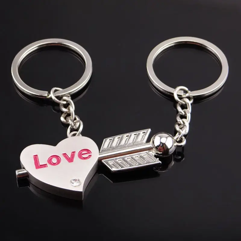 6 Pair/lot Cute Heart Key And Lock Couple Keychain Women Trinket On Pants Male Jewelry Wedding Valentine's Day Gift