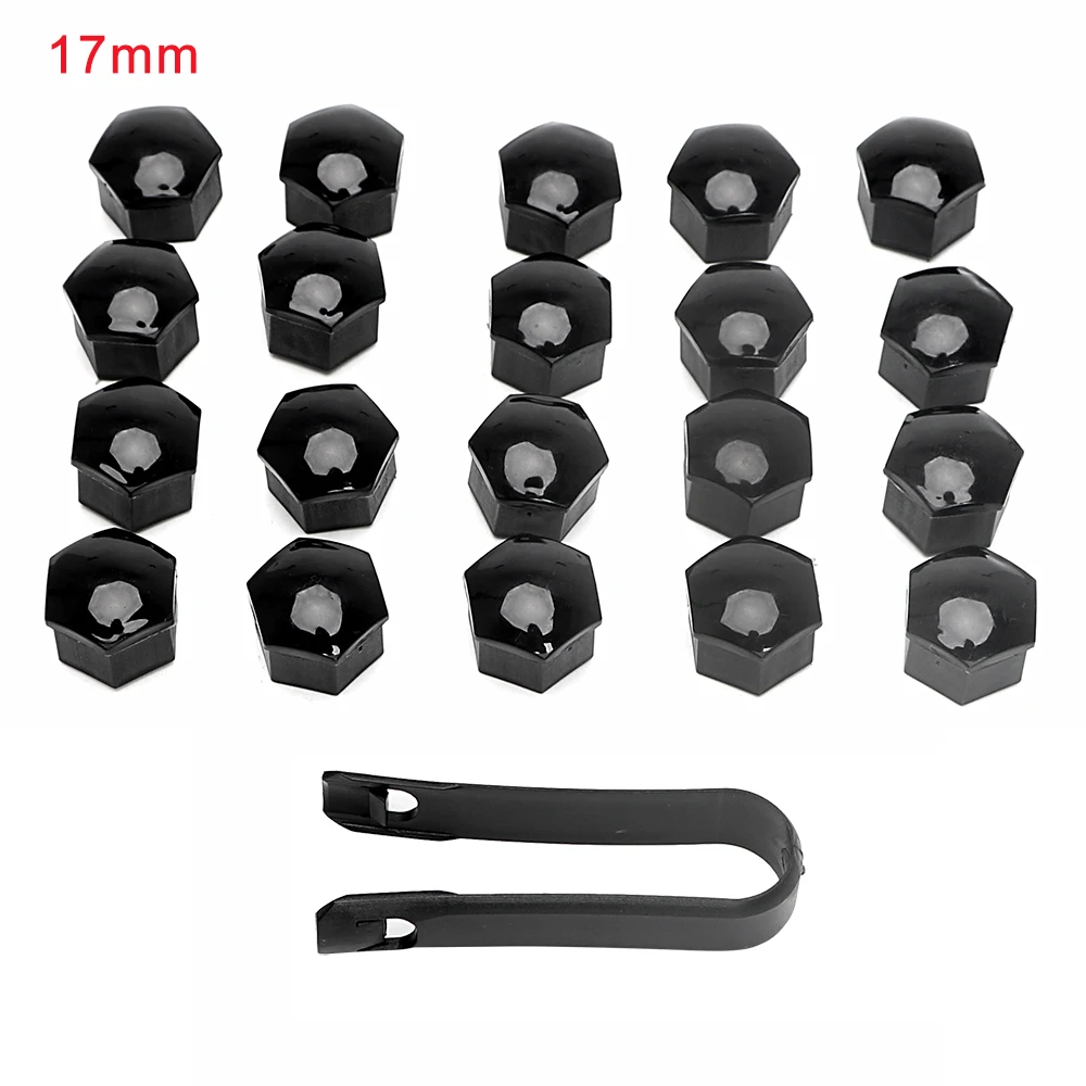17mm/19mm Car Wheel Nut Bolts Caps 20Pcs Auto Hub Screw Cover Nuts Bolts Rims Exterior Decor Plug Socket Protection Dust Proof