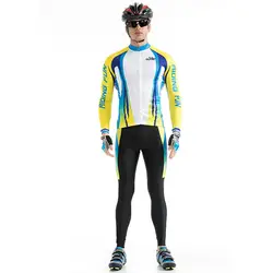 Для верховой езды весело Для мужчин-УФ длинными рукавами езда Одежда Костюм с 3D Губка Подушка