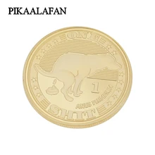PIKAALAFAN, 1 шт., 1 шт., Памятные золотые монеты, монеты для собак, счастливые золотые монеты для начинающих, коллекция счастливых монет