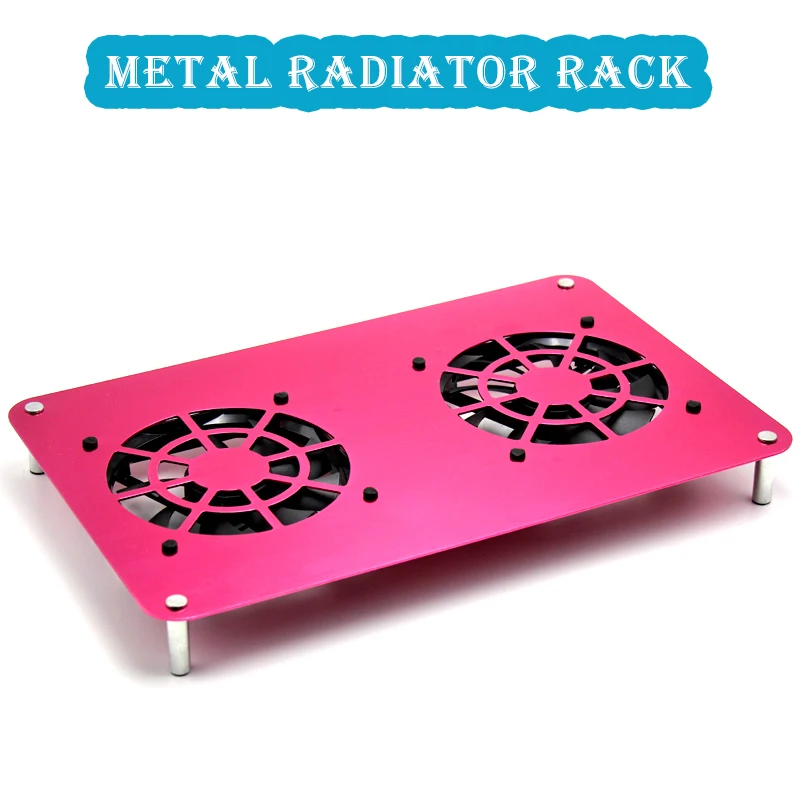 

Metal aluminum board shelf router cooling rack DCD set-top box desktop multi-layer storage bracket USB 12*12*2.5cm DC 5V silent