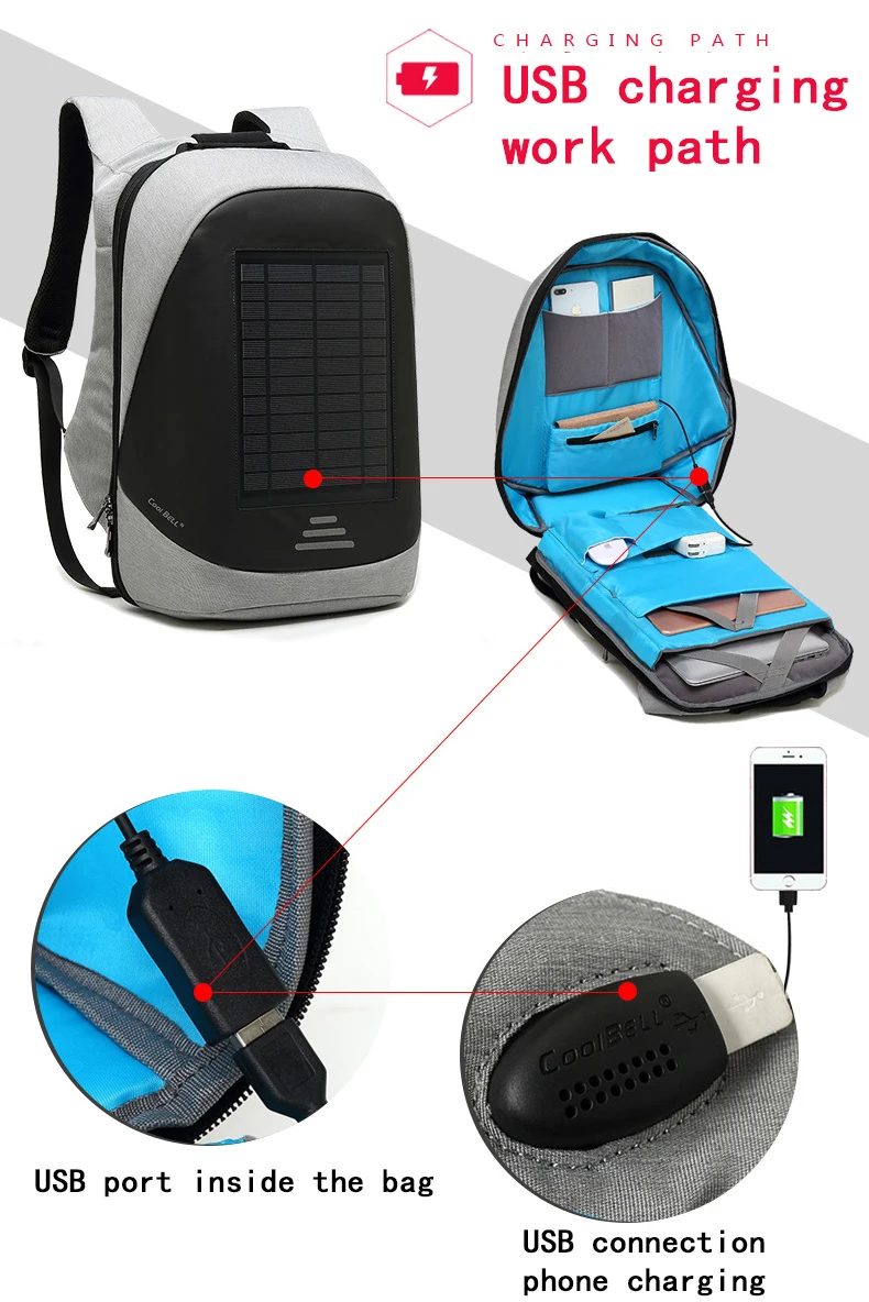 Нейлоновая мужская сумка для ноутбука USB солнечная зарядка Рюкзак 14 15 15,6 для Macbook huawei Asus Dell Lenovo Xiaomi samsung водостойкие сумки