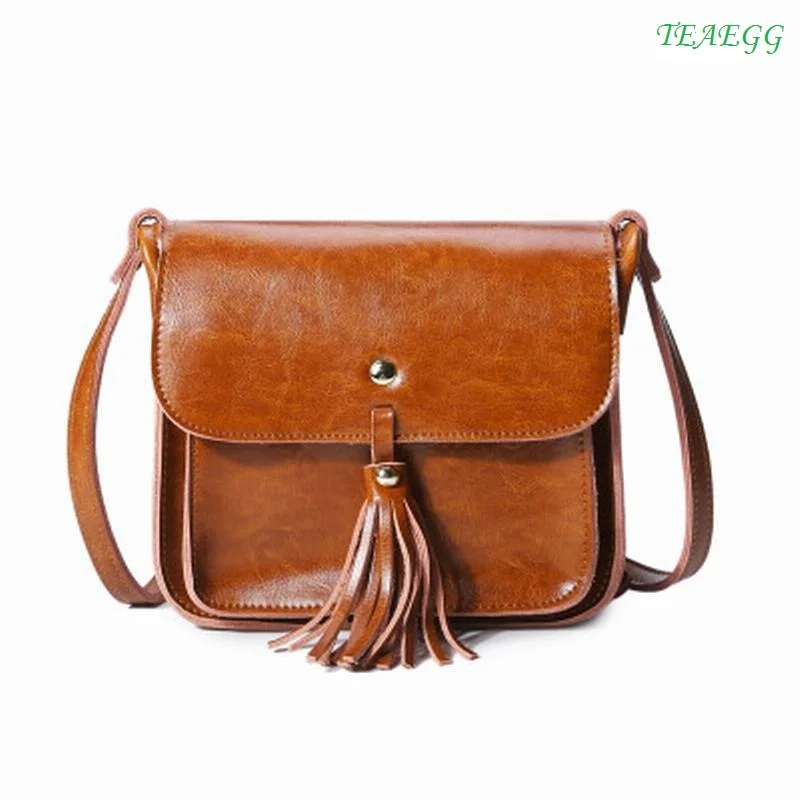 

New neverfull retro wild leather cow ladies shoulder fashion tassel diagonal monogram package