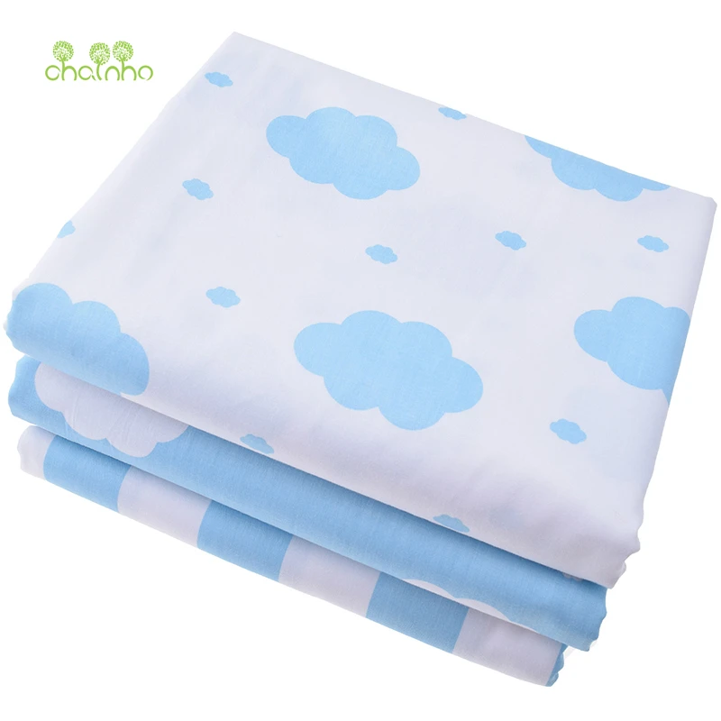 Material de la tela Denim Algodón Estampado-LT Azul Mariposas