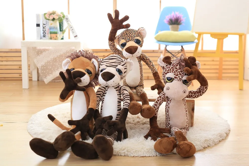 40 см из Германии jungle brother серия Лев/тигр/Жираф/леопард большие глаза Плюшевые игрушки куклы на день рождения подарок 1 шт