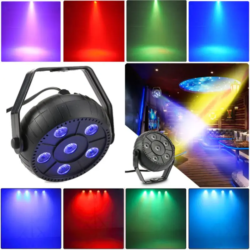 Мини 9 Вт Dj лазерный диско-шар сценический светильник 6 Led RGB промывочный эффект портативный сценический Par Светильник Авто звуковая активация домашние светильники для диско