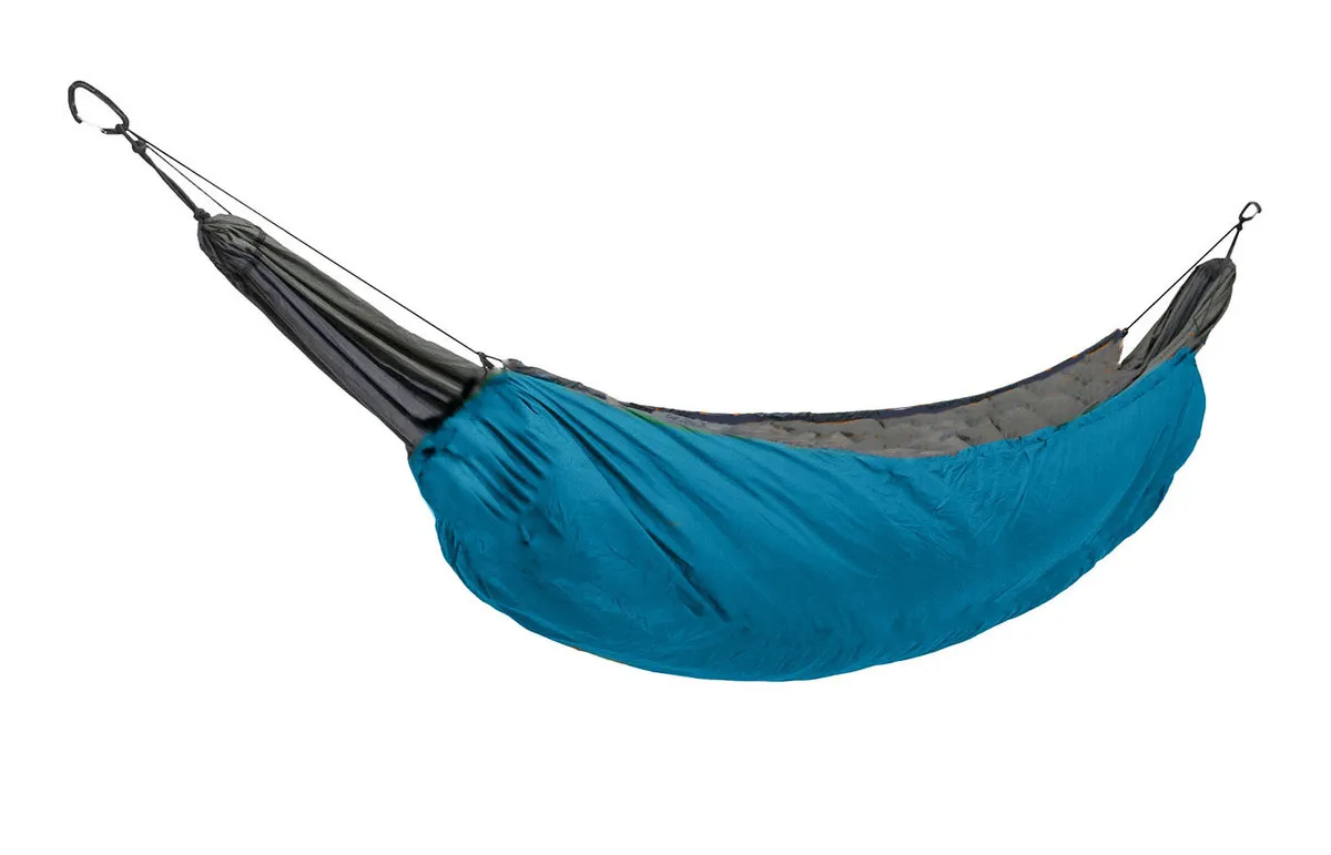 Сверхлегкий гамак подстёганое одеяло подходит для всех гамак легкий под одеяло для кемпинга изоляция 40F до 68F(5 C до 20 C - Цвет: aqua blue