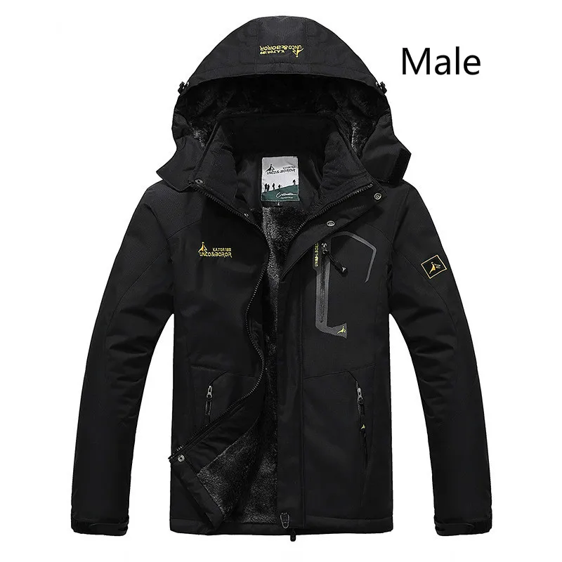 Мужская зимняя внутренняя флисовая водонепроницаемая куртка для активного отдыха, спортивная теплая брендовая куртка, походная лыжная куртка для мужчин wo - Цвет: one