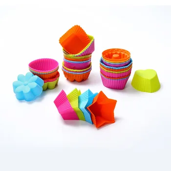 

Newly Reusable Non-stick Mini Silicone Baking Cups Muffin Cups Mini Cupcake Liners Chocolate Holders VA88