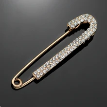 Summer Jewelry Luxury Rhinestone Brooches Safe Pins Wedding Jewelry Crystal Brooch Pin Scarf Clip for Women