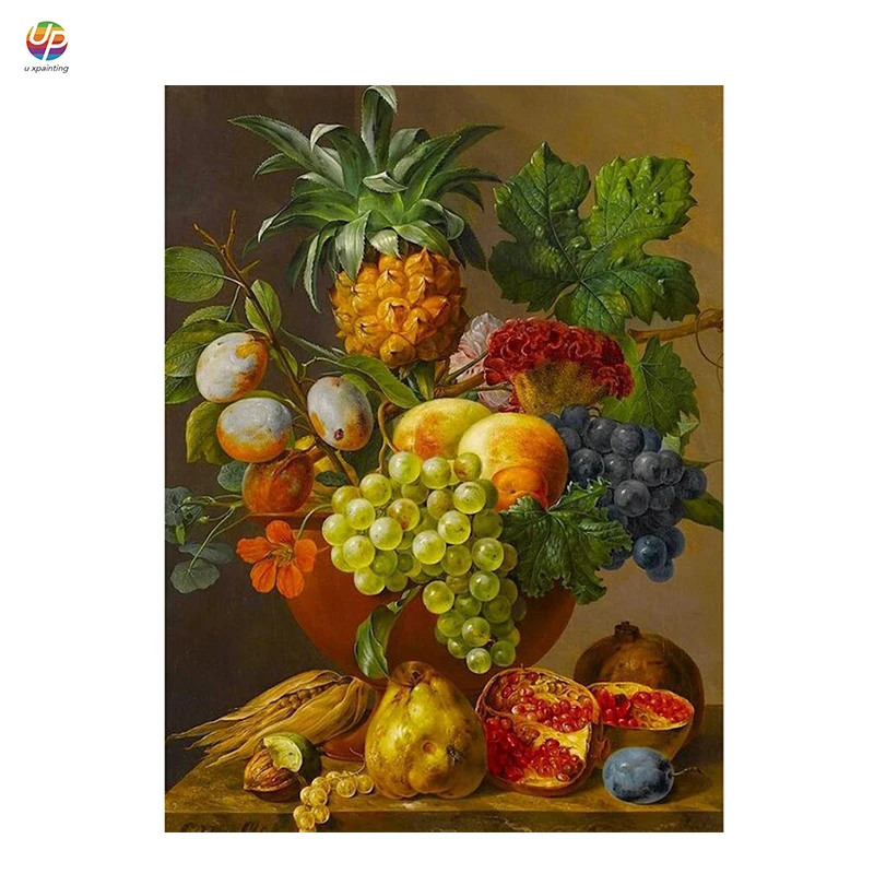 

Frameless Diy Digital Painting By Numbers Fruit Beast Grape Acrylic Paint Modern Wallh Art Canvas Painting For Home Decor