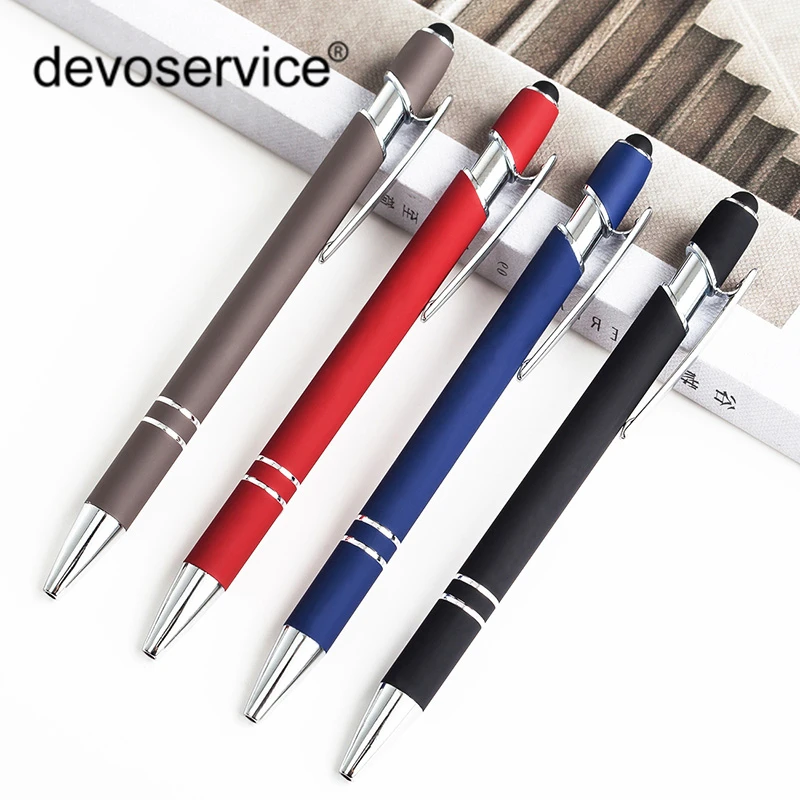 

1PC Creative 2in1 Metal Ballpoint Pen Universal Stylus Pen Multifunction Screen Touch Pen Capacitive Touch Pen For Mobile Tablet