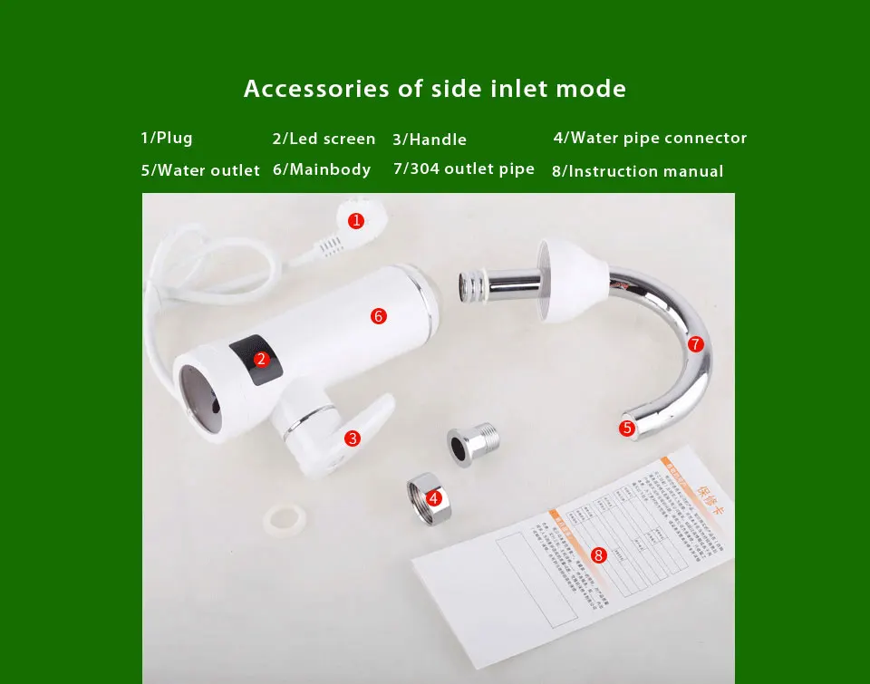 Ecofresh Electric Faucet Instant Water Heater Tap Faucet Heater Cold Heating Faucet Tankless Instantaneous Water Heater