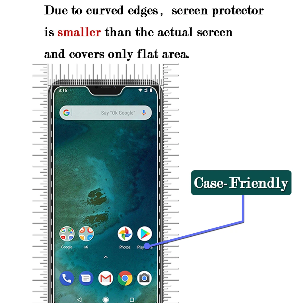Защитное стекло для Xiaomi Mi A2 lite закаленное Xaomi xiomi Xiaome A 2 A2lite легкая защита экрана