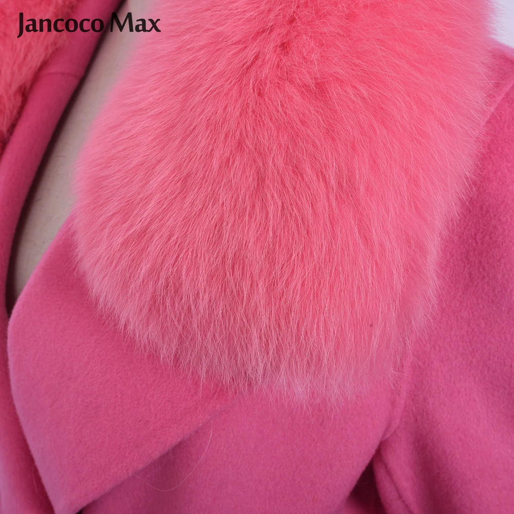 2019 Long Femmes Pink Cachemire Blue light Manteau Top De Naturelle Mode Renard Qualité Fourrure hot Beige Nouveautés Manteaux Réel S7519 Survêtement vIr7vU