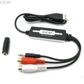 

3.5mm RCA RL To USB2.0 audio capture card. convert any analog audio to MP3 save in computer for windows mac os Free shipping