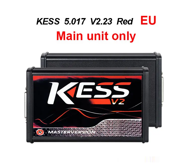 KESS v2 V5.017 EU красный OBD 2 ECU Инструмент для программирования без жетона лимит KTAG V7.020 V2.47 4 светодиодный мастер-версия автомобиля грузовик чип Тюнинг Комплект - Цвет: Kess EU main unit