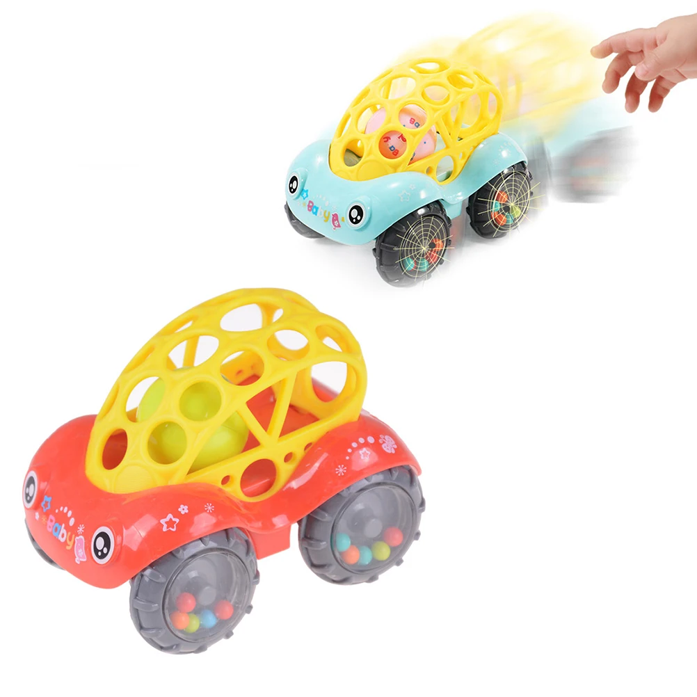 Color Random Baby Plastic Non-toxic Colorful Animals Hand Jingle Shaking Bell Car Rattles Toys Music Handbell for Kids