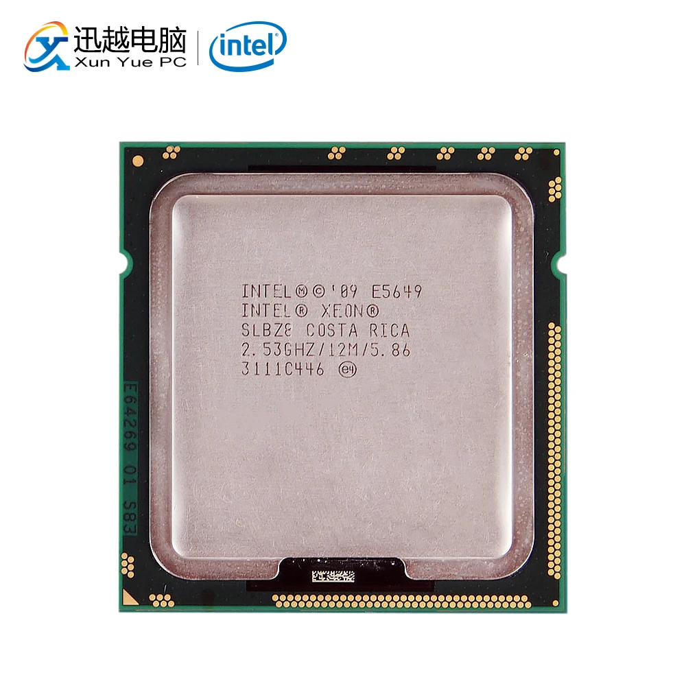 

Intel Xeon E5649 Desktop Processor Six-Core 2.53GHz L3 Cache 12MB 5.86 GT/s QPI LGA 1366 SLBZB 5649 Server Used CPU
