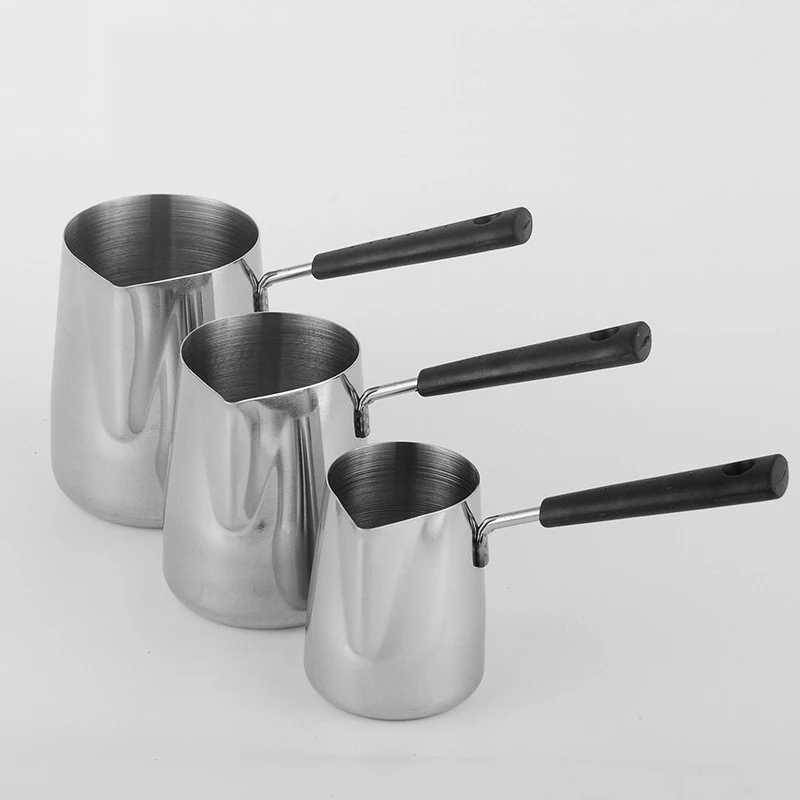 

Long Handle Coffee Pot 304 Stainless Steel Milk Tip Mouth Frothing Tool Jug Cream Creamer Latte Art Kitchen Cylinder