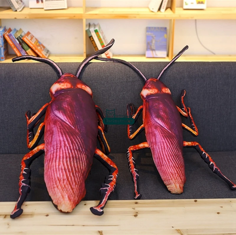 Dorimytrader Pop Big 110cm Simulated Pests Cockroaches Plush Toys Tricky Animals Doll Pillow Cute Gift 47inches DY61635 (4)