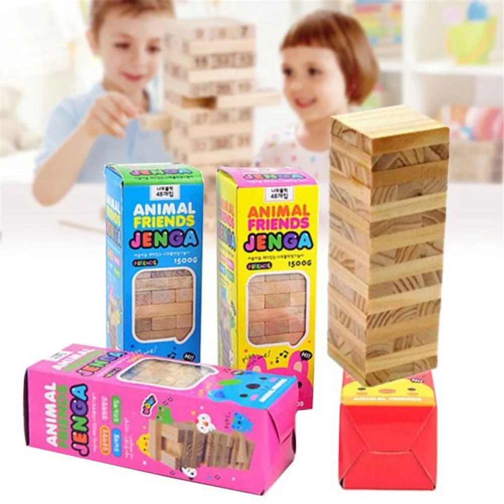 48 шт. дерево Building Block игрушки Jenga классический Доски для балансирования игры