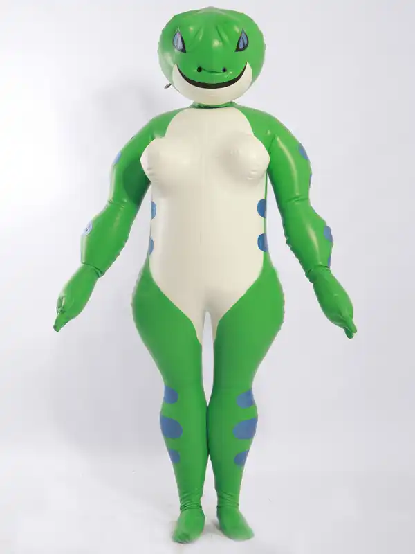 ラテックスゴムキャットスーツbadysuitスーツ二層インフレータブルカエルユニセックスマスカレード Zentai Aliexpress