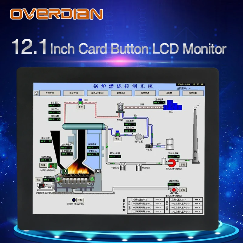 12 &quotResistanceTouch Промышленный контроль ЖК монитор VGA/USB интерфейс 1400*1050 металлическая