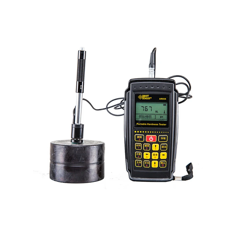 

1 set AR936 Portable Leeb Hardness Tester (170~960)HLD,(17~68)HRC,(19~651)HB,(80~976)HV (30~100)HS,(59~85)HRA