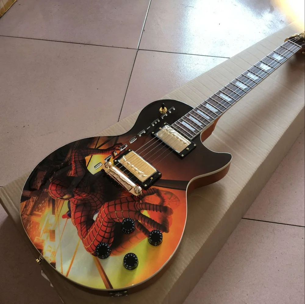 

Top quality electric guitar Spider-Man panel Korean hardware diy guitar kit High-end left-hand electric guitar is also available