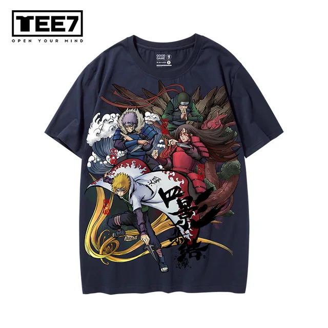 tee7 men casual short sleeve t shirts anime japanese naruto 100
