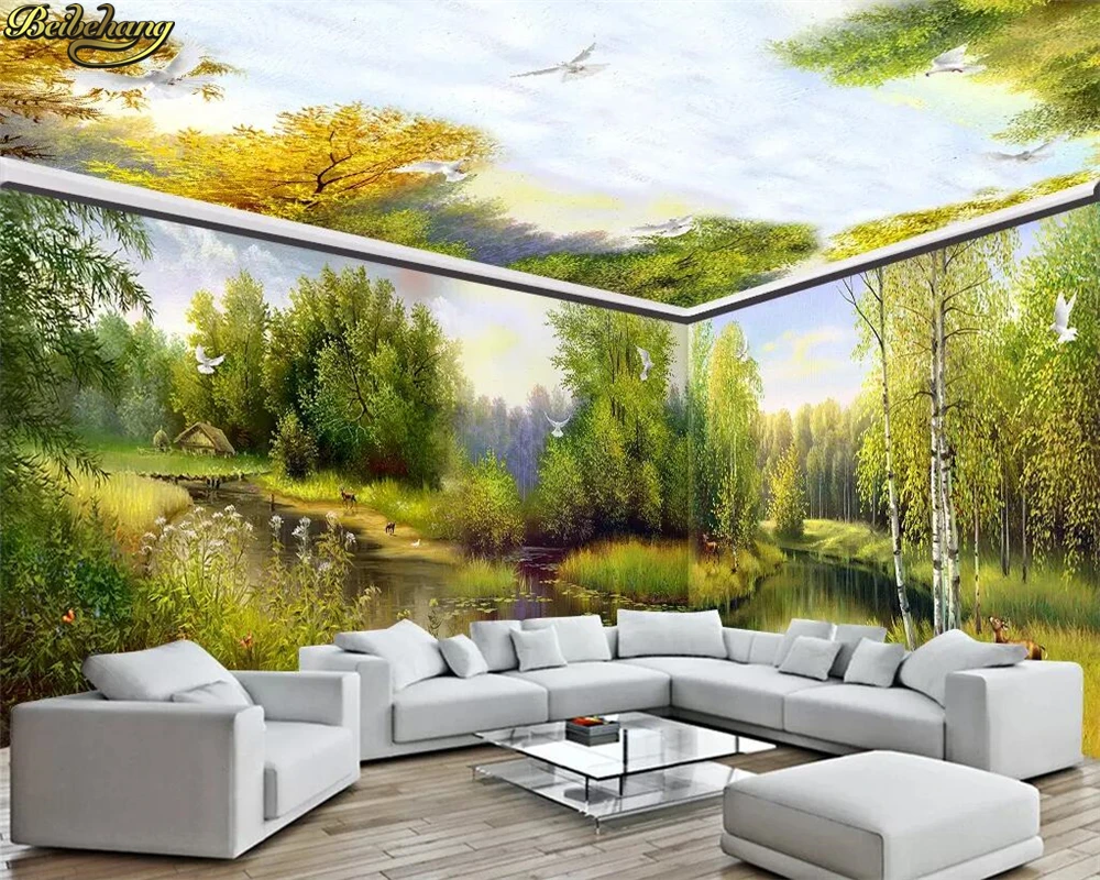 

beibehang Custom 3d wallpaper dream garden forest elk Nordic house wall custom mural papel de parede wall papers home decor