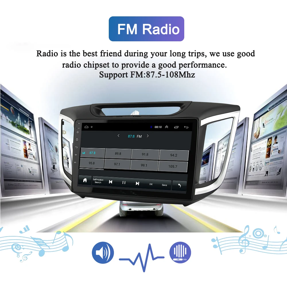 Perfect Navivox Android 8.1 2 Din Car DVD GPS Multimedia Player For Hyundai Creta IX25 Car DVD Navigation Radio Video Audio Car Player 2