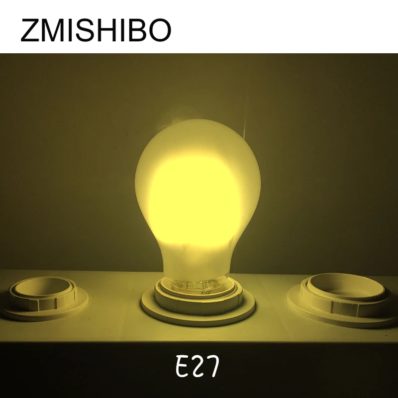 Матовая Светодиодная лампа ZMISHIBO 110 240 в E27 A60 со стеклянной крышкой 4/3000 светодиодов