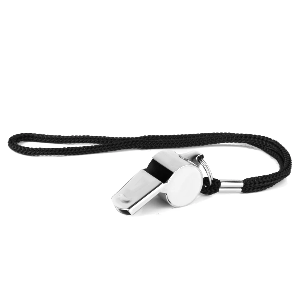 Brand New Metal New Arrival Metal Referee Whistle And Lanyard Football Soccer With Lanyard for Team Sports 