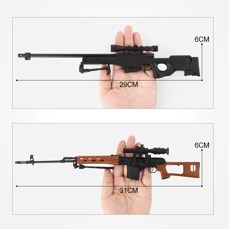 1:4 Sniper Rifle Alloy Metal Gun Model Model Building Kits Assembly Military Gun Model Toy Gift Col