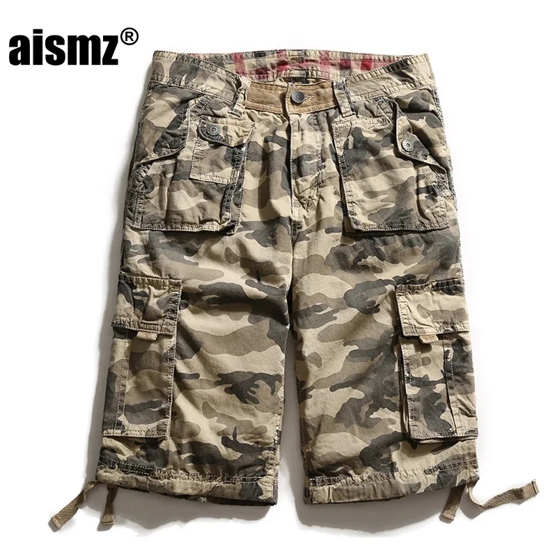Buy Aismz Camouflage Military Shorts For Men Plus Size
