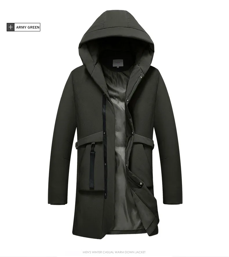 Волк зоны зимняя куртка Для мужчин новый Бизнес Повседневное длинные Теплый мужской пальто мода Для мужчин s пальто брендовая ветровка