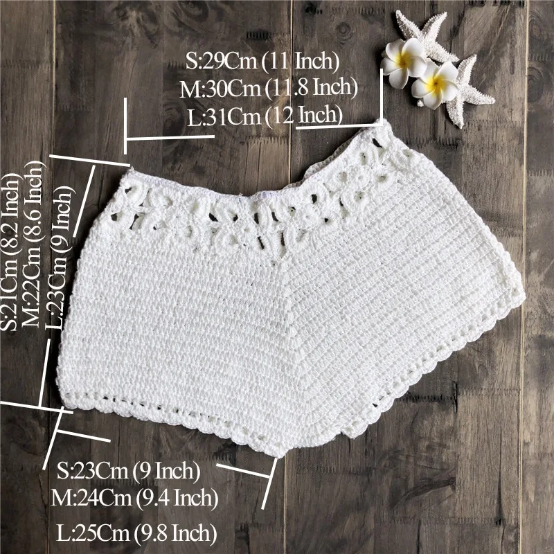 Женские горячие летние шорты Knie Crochet Большие размеры шорты модные короткие сексуальные бикини