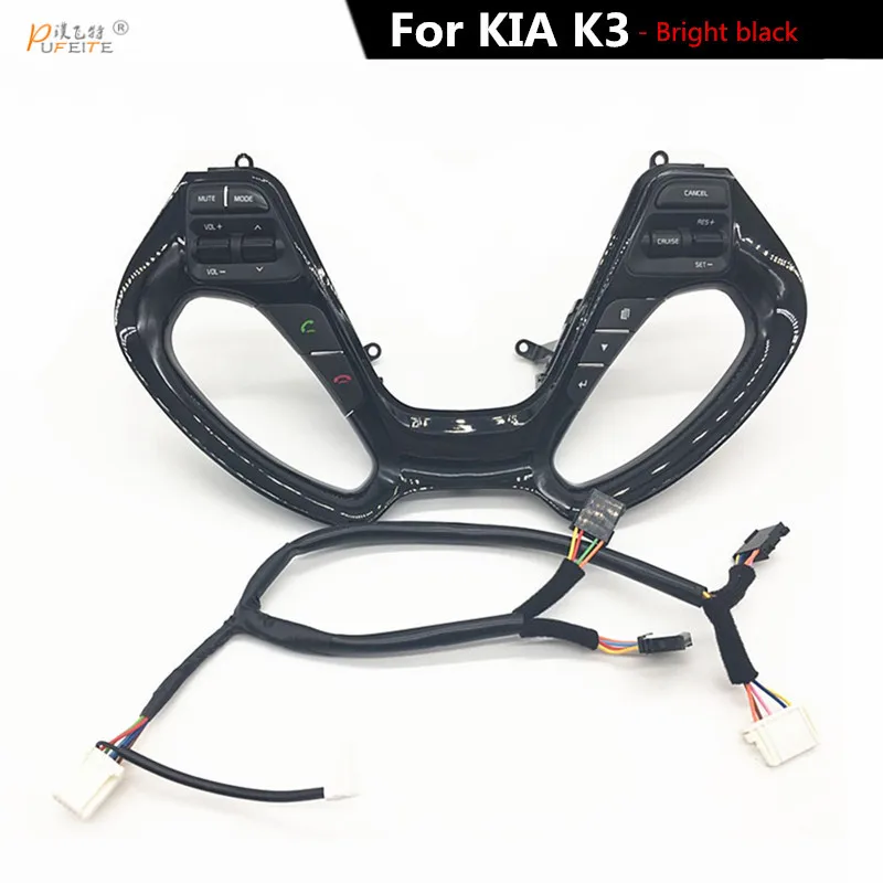 

PUFEITE steering wheel buttons for Kia K3 Phone Cruise Control steering wheel button switch Spare Parts car accessories