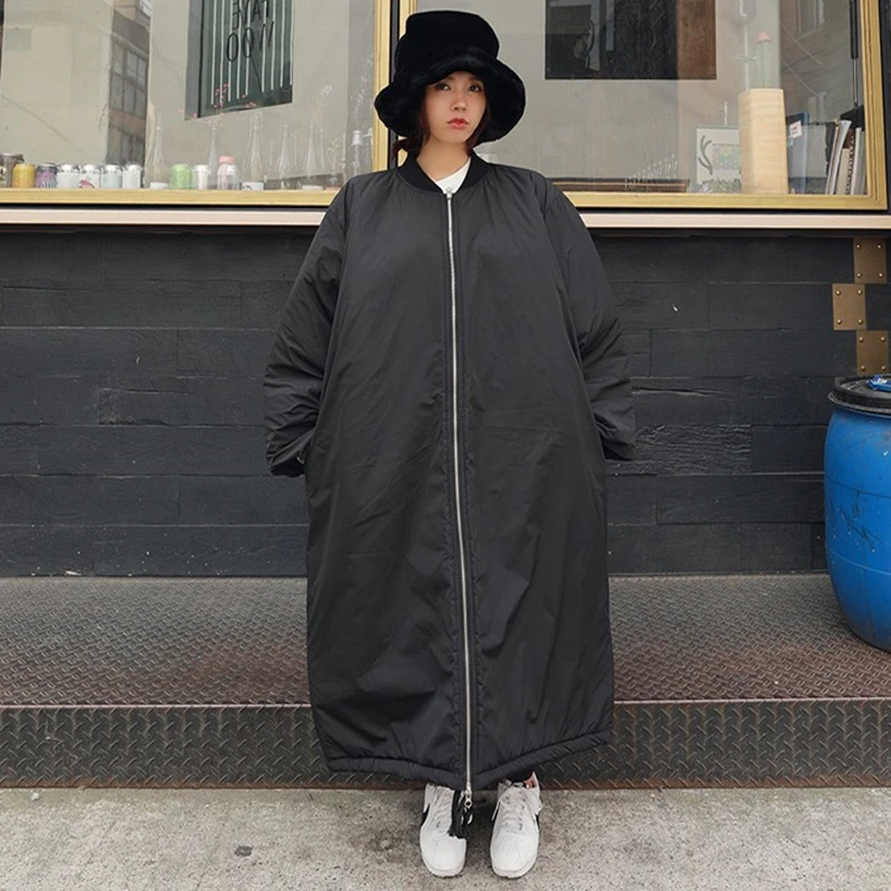 X-Long Winter Warm Down Cotton jacket 2018 Fashion Woman Thicken Parkas Oversize coat Female jacket Outwear Windproof Coat L280