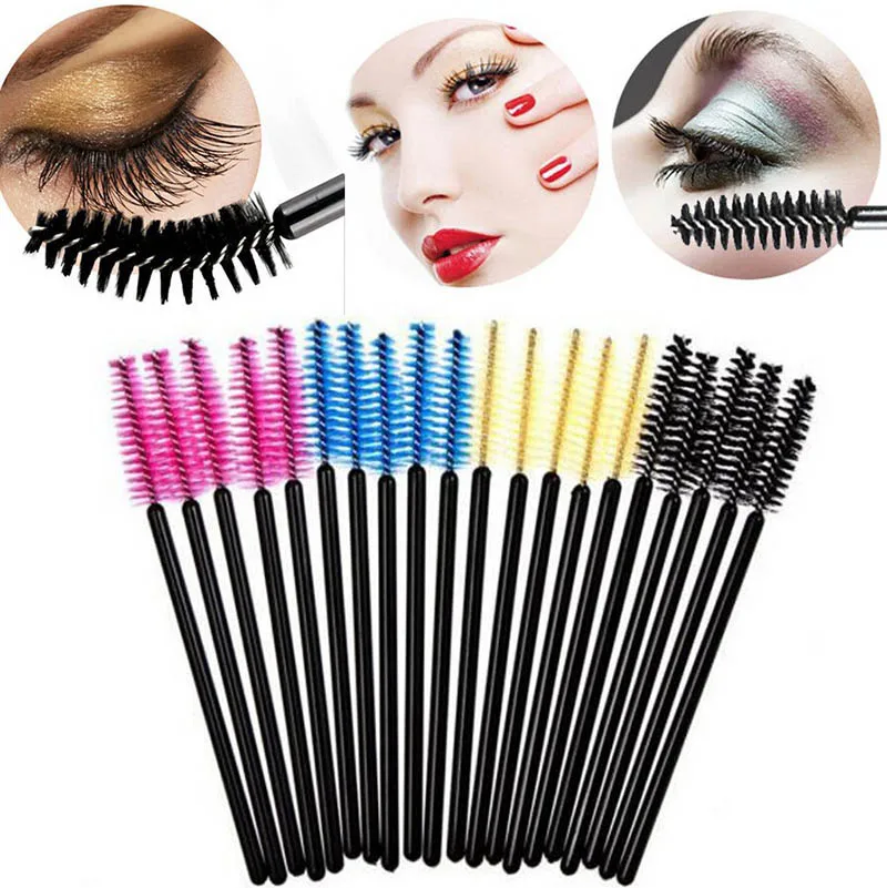 

50Pcs Makeup Brushes Eyelash Brushes Disposable Mascara Eyebrow Brush Wands Applicator Spoolers Eye Lashes Cosmetic Brush