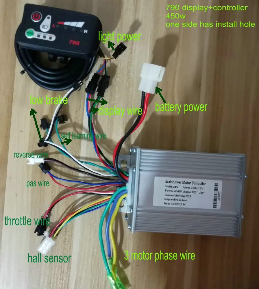 Светодиодный Спидометр display790 + контроллер 36v48v400w450w 500w600w панель управления для