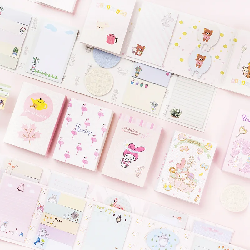 

Unicorn Flamingo Bear Cactus Memo pad Cute N Times planner sticky notes Stationery Notebook Scrapbooking Notepad school supplies