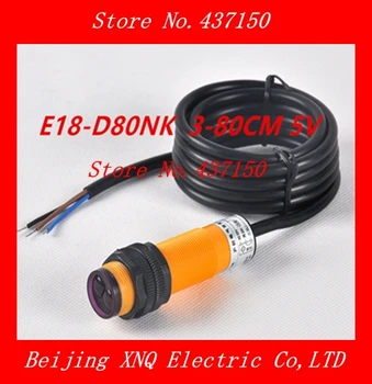 

5PCS E18-D80NK infrared obstacle avoidance robot obstacle avoidance intelligent vehicle barrier photoelectric sensor 3-80CM 5V