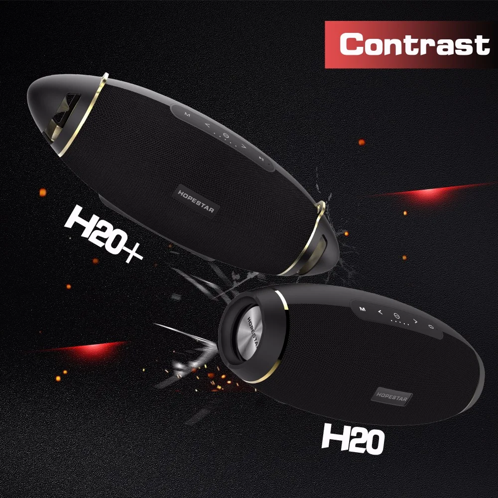 HOPESTAR H20+ Bluetooth динамик супер бас Колонка беспроводной портативный бум бокс водонепроницаемый стерео открытый сабвуфер Поддержка USB TF